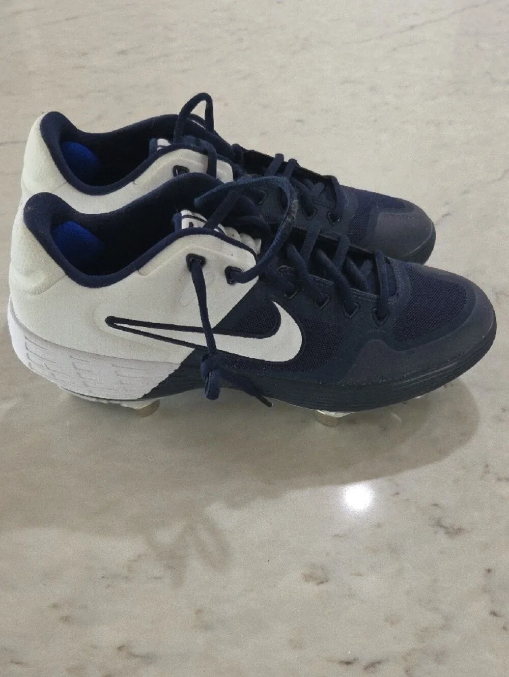 Nike Kids Navy and White Lace-Up Sneakers